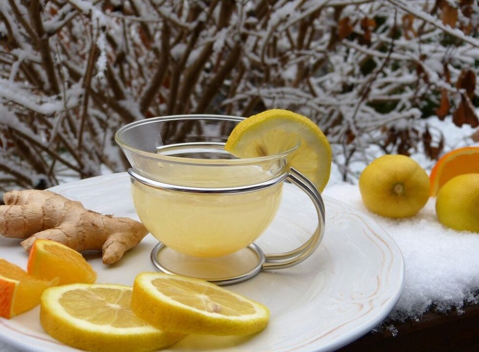 lemon tea made with ginger for potency